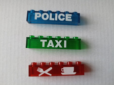 LEGO vintage  1 x 6 restaurant taxi police 3067px3 3067px11 3067px12 816 970