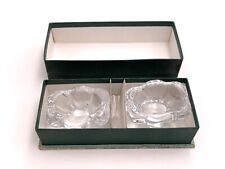 Paire salerons cristal signés