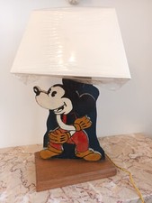 Belle lampe d'enfant Mickey en bois fabrication 1930