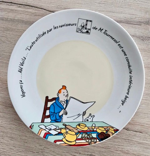 Tintin grande assiette - tintin,