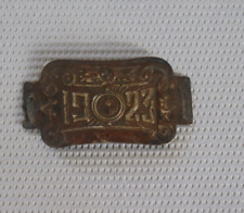 Plaque Fiscale de Velo 1923 - Badge Vintage- Velocipedes, vendue en l'état