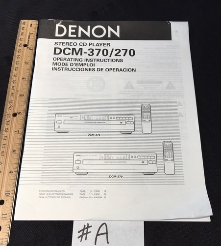 Denon dcm 370 - dcm-370, player