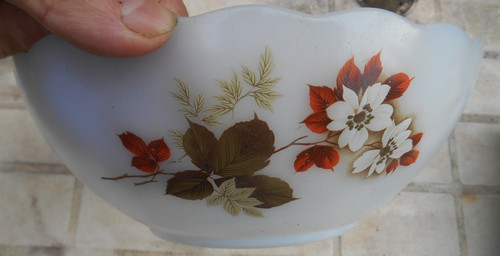 Saladier ancien motif fleur - saladier,
