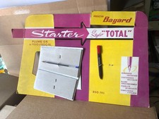 ANCIEN CARTON PUBLICITAIRE PRÉSENTOIR BAYARD stylos total