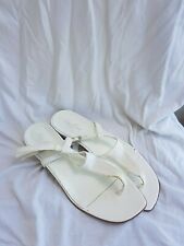 Sandale Femme Blanche Nota Bene Made in Italy p39 Première Intérieur Cuir Tong