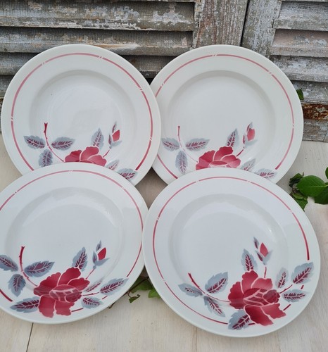 4anciennes assiettes creuses - 4anciennes,