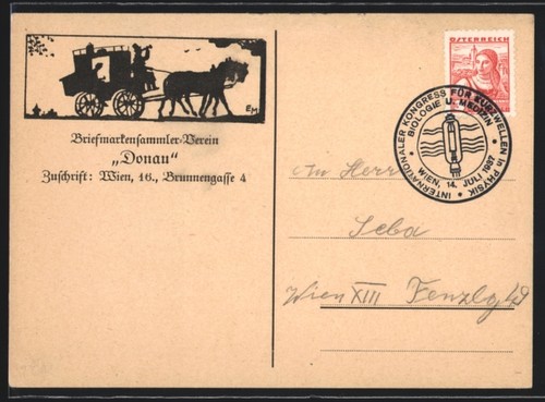 Carte postale stamp vienne - postale,