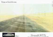 PUBLICITE ADVERTISING 027  1979  la Renault 30TX V6  (2 pages)
