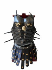 Romain Muscle Armure Plastron Noir Avec / Tablier Ceinture Noël Costume Neuf