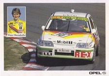 carte voiture course OPEL  KADETT  GSI  16V  PETER  OBERDORFER