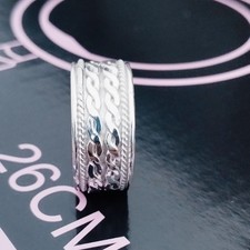 Bague de méditation en argent sterling 925 et toupie faite à la main pour...