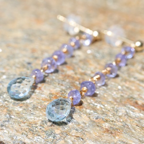 Boucles oreilles tanzanite - boucles, d'oreilles