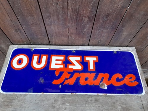 Plaque émaillée ouest - émaillée, france