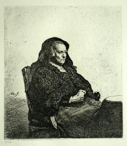 Mère rembrandt assise - de,