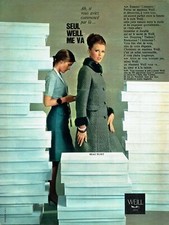 Publicité Advertising 119 1965  pret à porter femme Weill   manteau beau sujet
