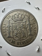 ESPAGNE - 10 Reales 1862 - Isabelle II -  Argent