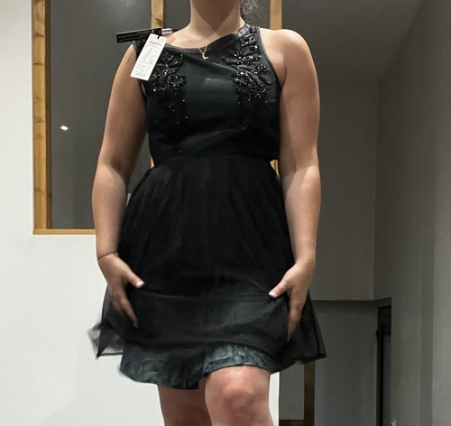 Robe soiree noir verte - soiree,