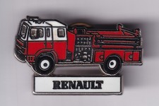 RARE PINS PIN'S .. POMPIER FIRE CAMION TRUCK RENAULT POMPE AEROPORT AIRPORT ~GA