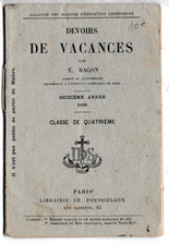 Livret Devoirs de vacances classe de 4 eme E ; RAGON 1806