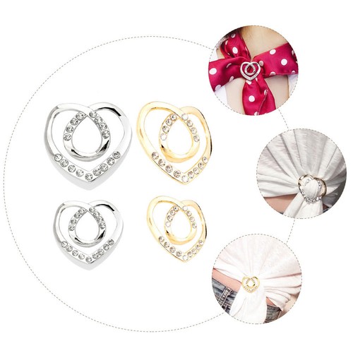 4pcs écharpe bagues - , boucle