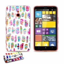COQUE NOKIA LUMIA 1320 PLUMES SILICONE TRANSPARENT SOUPLE (TPU)