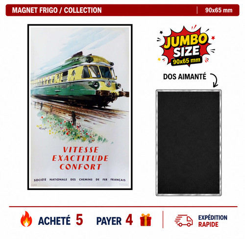 Magnet frigo locomotive 90x65 - magnet,