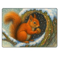 Planche à découper en verre écureuil dhiver