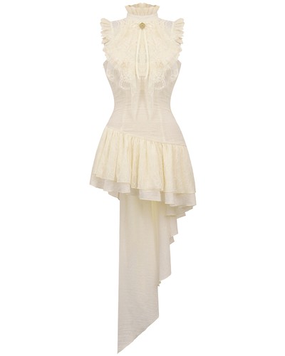 Robe dentelle irregulière - dentelle,