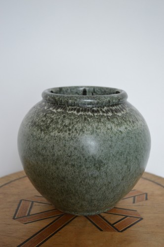 Beau vase grès boule signé - vase,