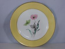 PETITE ASSIETTE FAIENCE ST AMANDINOISE A DECOR DE COQUELICOTS DIAM 19 CM