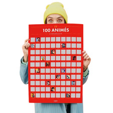 Poster gratter 100 animés - poster,