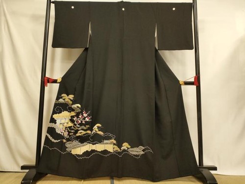 Kimono japonais noir - , tomesode