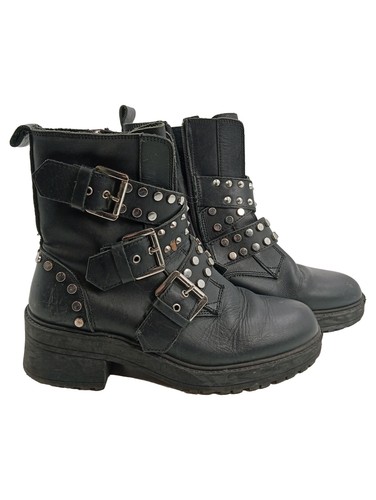 Zara bottes biker femme noires - bottes,
