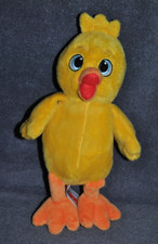 ?Doudou Poussin Canard KINDER  Jaune Bec Orange Rouge Peluche 25 Cm TTBE