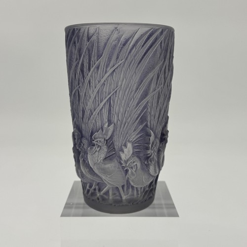 Vase verre coqs et - vase, en