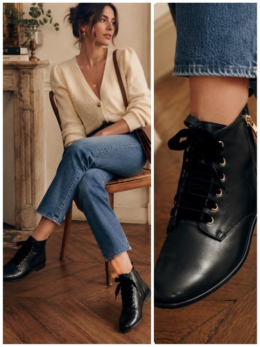 Sézane womans boots - womans, black