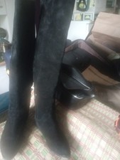 Bottes Hautes Ash en Cuir Patiné 37/37,5 Rehausseur de Taille Incorporé 