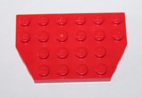 Lego red wedge plate - red, 4x6