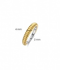 Bague En Argent Bicolore "Ti