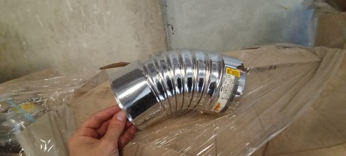 Coude plissé 140 - plissé, inox