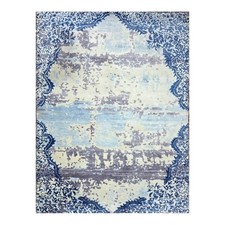 Tapis Contemporain Bleu Ciel