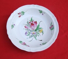 grand plat creux LUNEVILLE K.G. réverbère décor tulipe ancien
