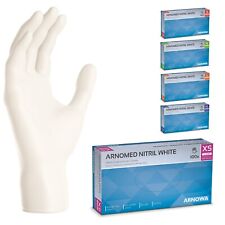 ARNOMED Gants nitrile taille XS, gant nitrile blanc, 100 pièces gants jetable
