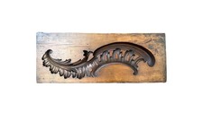 18th Century Wooden Stucco Mold – Rococo Louis XV Scroll – Antique Carved Wood
