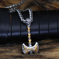 Collier Hache Viking en Acier Inoxydable - Amulette de protection