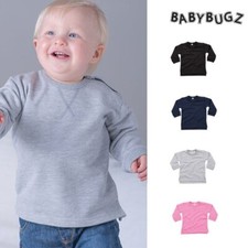 Babybugz Bébé Sweat-Shirt BZ31 Tout-Petit Garçon Fille Plaine Sauteur 6-24 Mois
