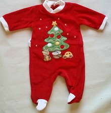 Pyjama SAPIN "Velours" Bébé / fille / Garçon "6 Mois" NEUF 