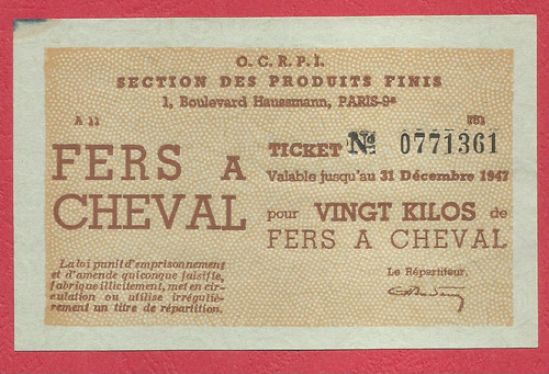 Billet ticket matieres ocrpi - billet,