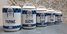 Serie 5 Anciens pots à épices pub LUSTUCRU/ Cartier Millon Années 1930 BE no Kub