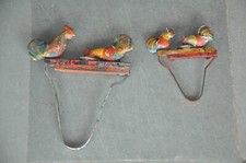 2 PC Vintage Fin Coq /Poule